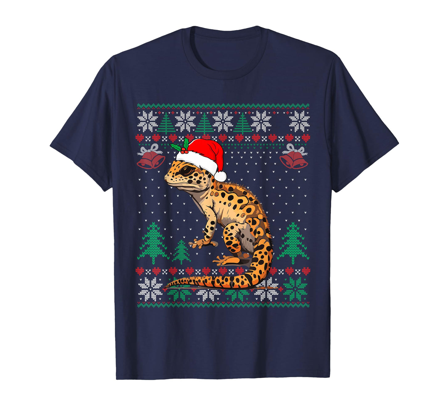 Ugly Christmas Pajama Sweater Leopard Gecko Animals Lover T-Shirt