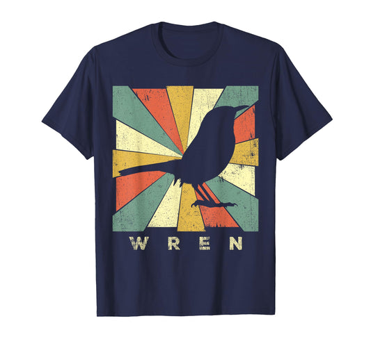 Vintage Wren Bird Lover Retro Style Animal T-Shirt