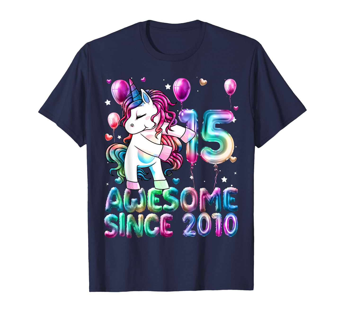 Flossing Unicorn 15 Year Old 15th Birthday Girl Unicorn T-Shirt
