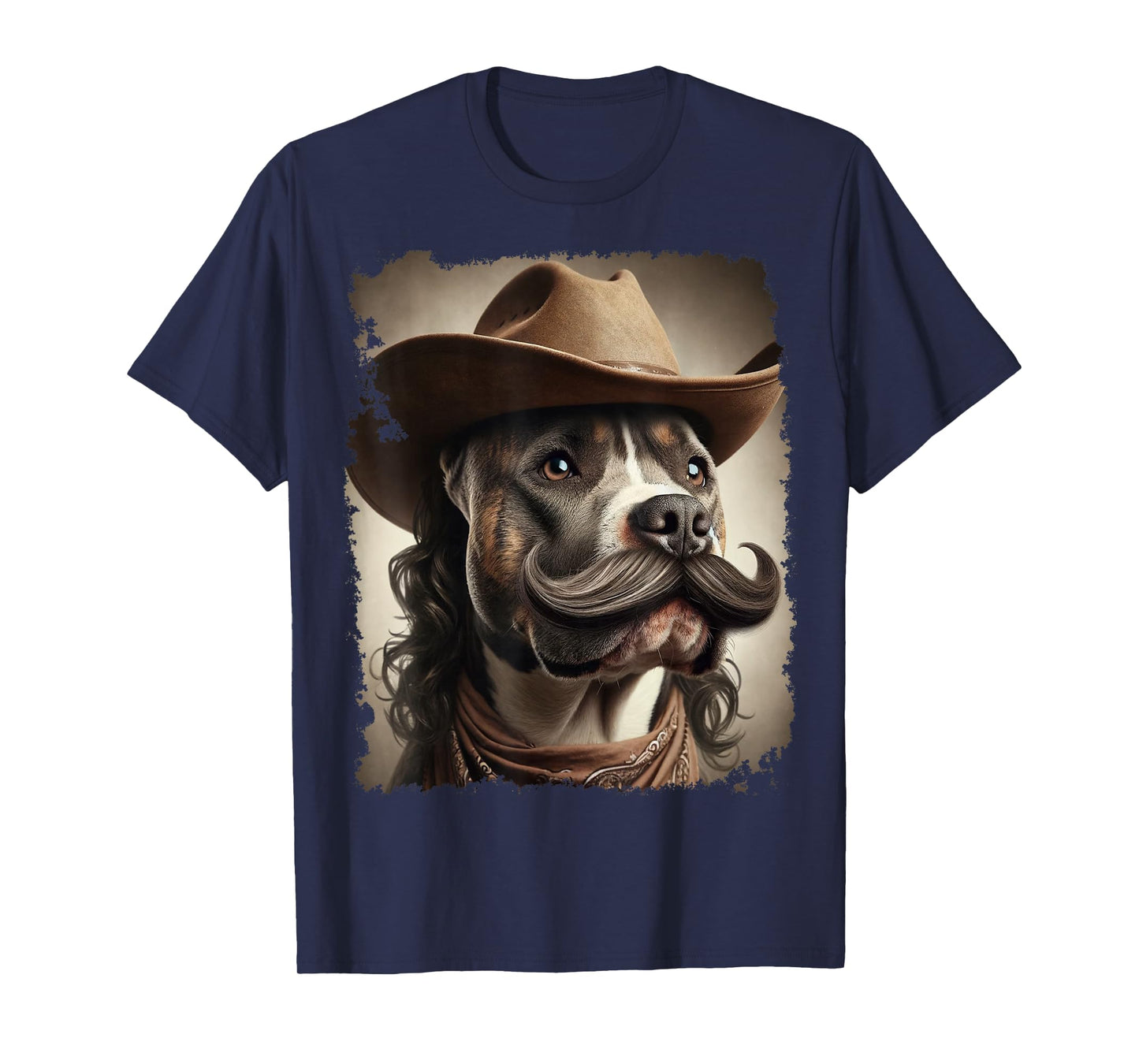 Cowboy Pitbull Funny Dog Meme T-Shirt