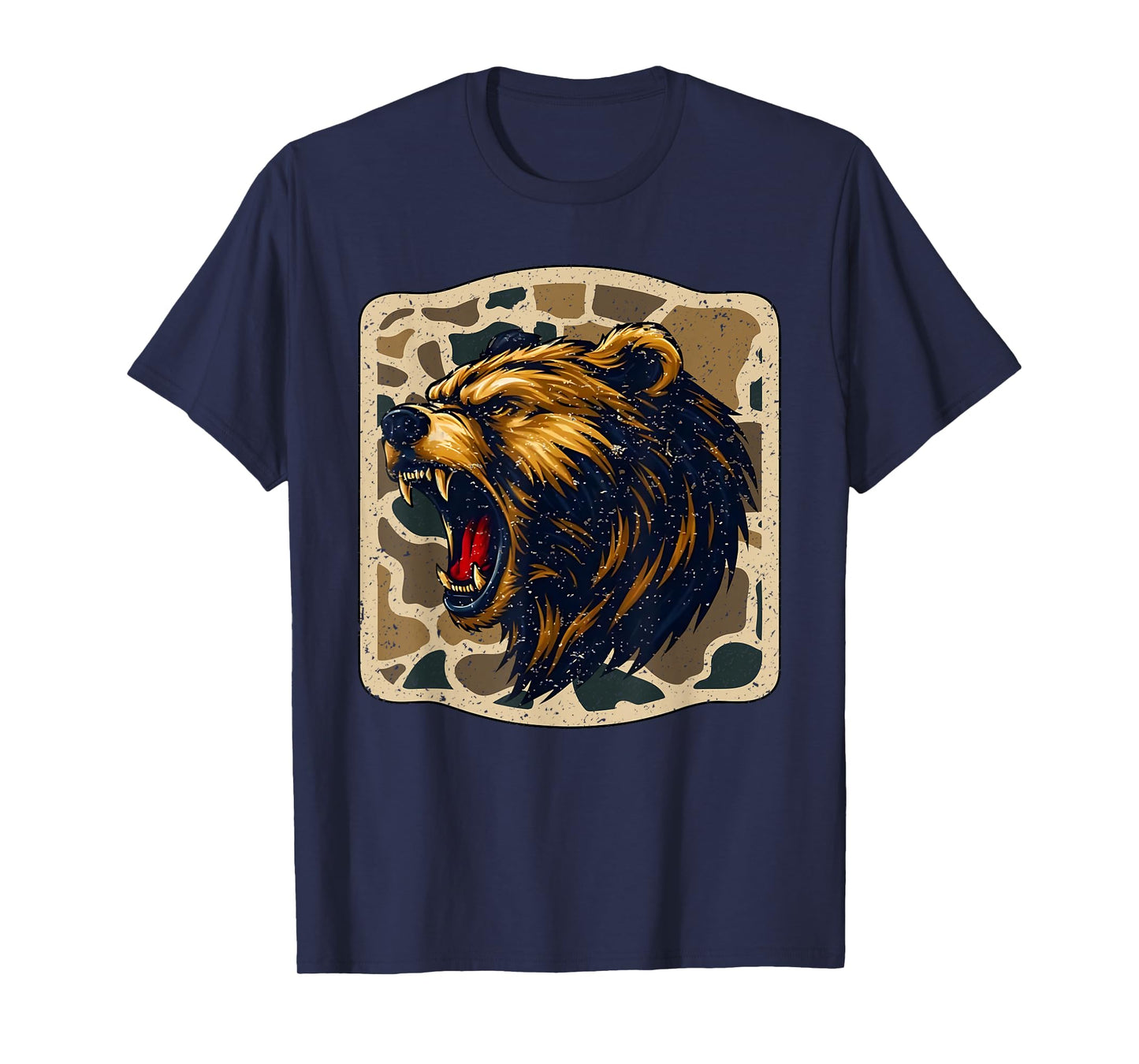 Bears Camo Football Game Day School Mascot Team Spirit T-Shirt
