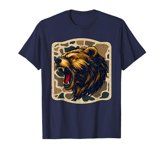 Bears Camo Football Game Day School Mascot Team Spirit T-Shirt