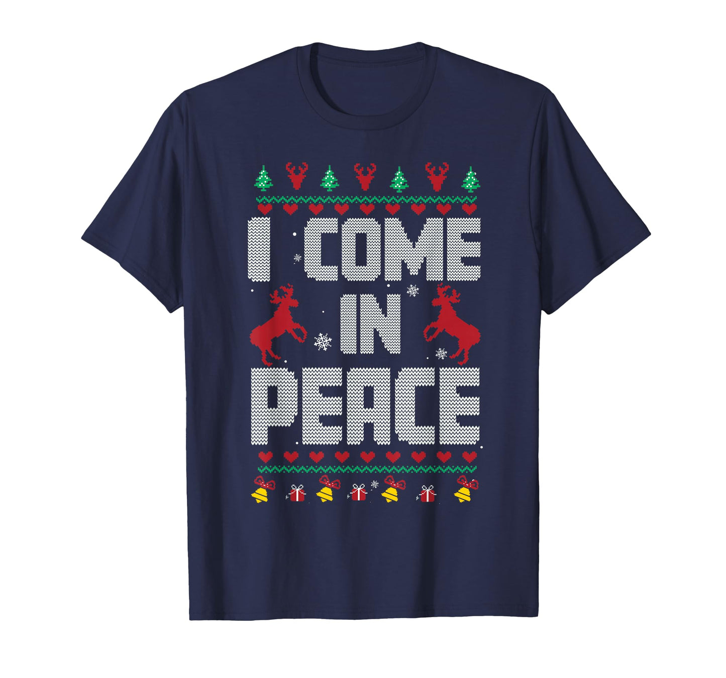 I Come In Peace - I'm Peace Xmas Matching Couples Christmas T-Shirt