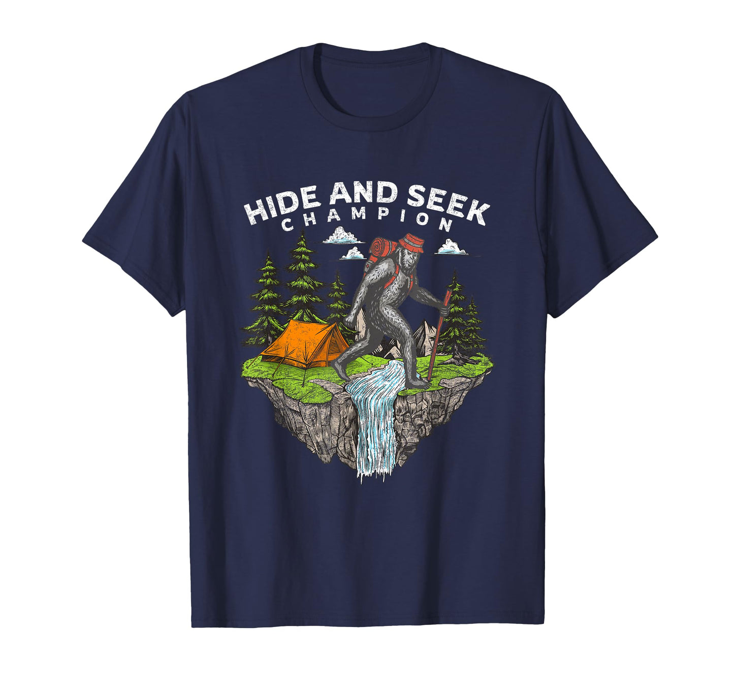 Funny Bigfoot Hide and Seek Champion T-Shirt