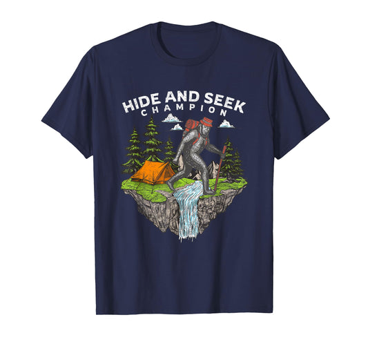 Funny Bigfoot Hide and Seek Champion T-Shirt