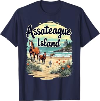 Scenic Wild Horses on Assateague Island Maryland T-Shirt