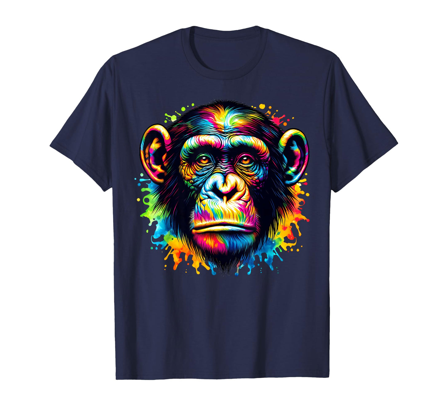 Cool Bonobo Monkey Spirit Animal Illustration Tie Dye Art T-Shirt