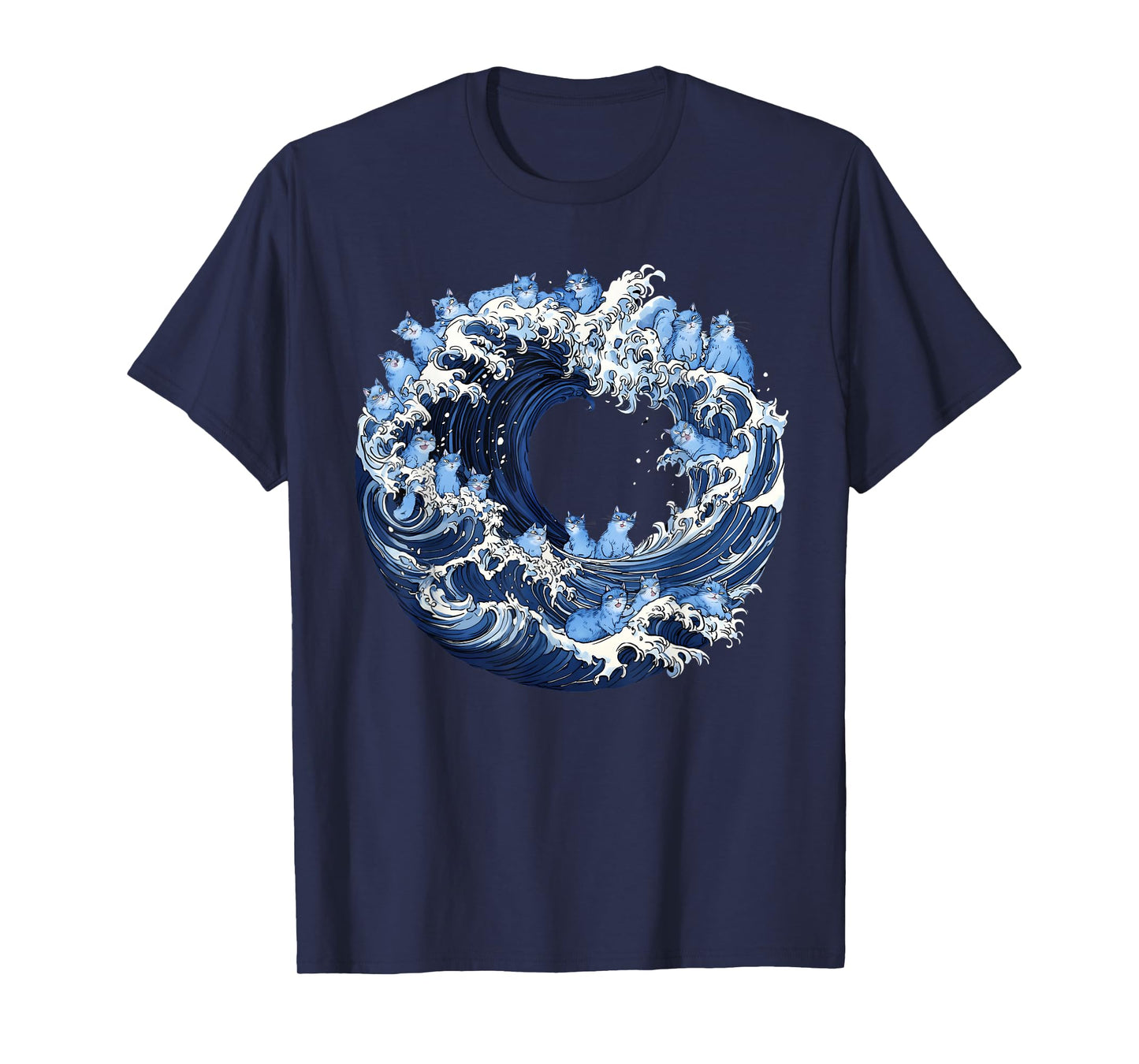Cute Wave of Blue Cats for Kamala T-Shirt