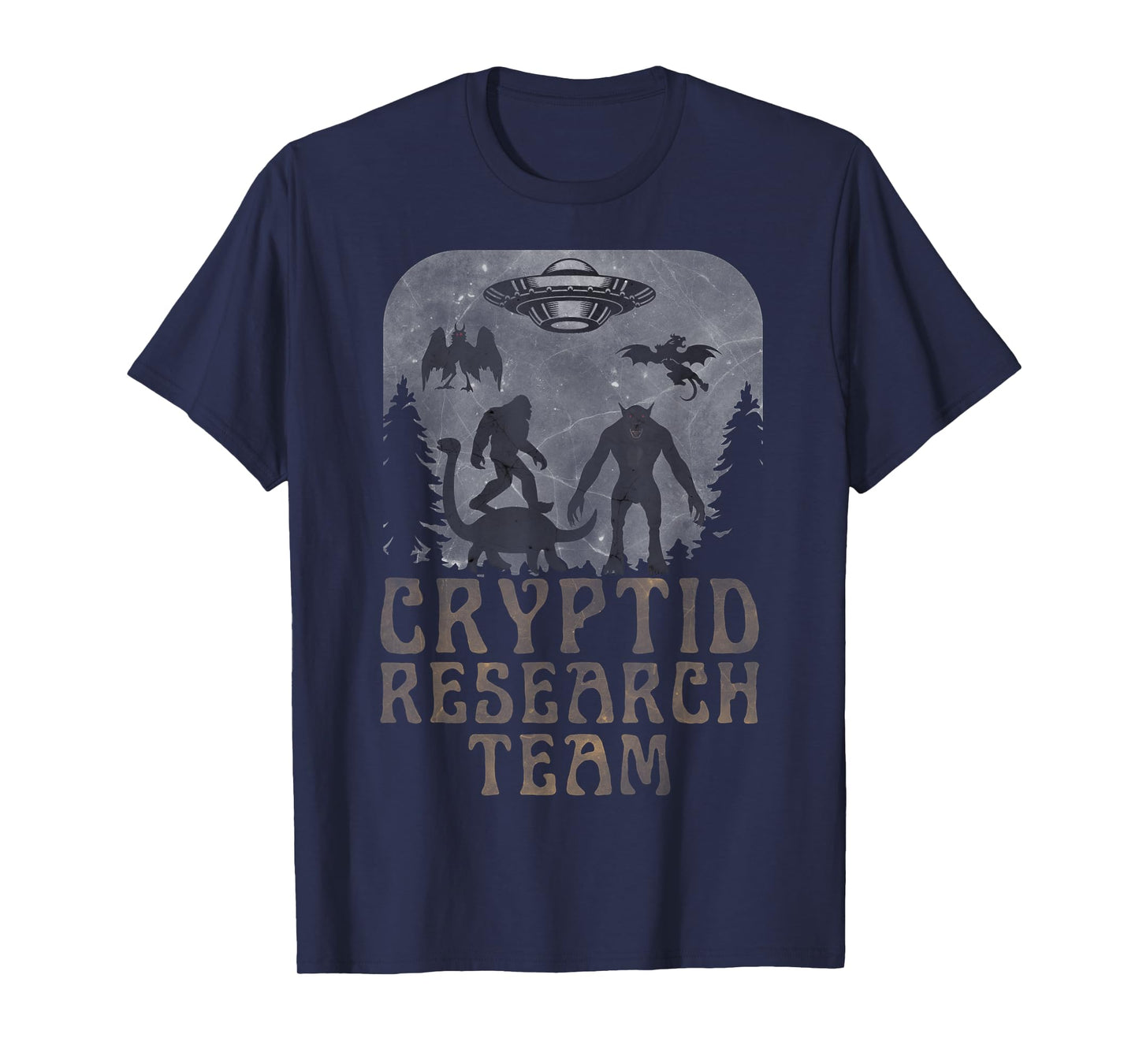 CRYPTID RESEARCH TEAM - Bigfoot Dogman Mothman Alien UFO T-Shirt