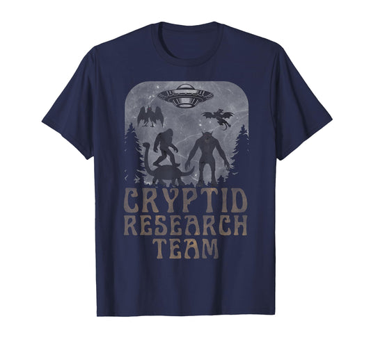 CRYPTID RESEARCH TEAM - Bigfoot Dogman Mothman Alien UFO T-Shirt