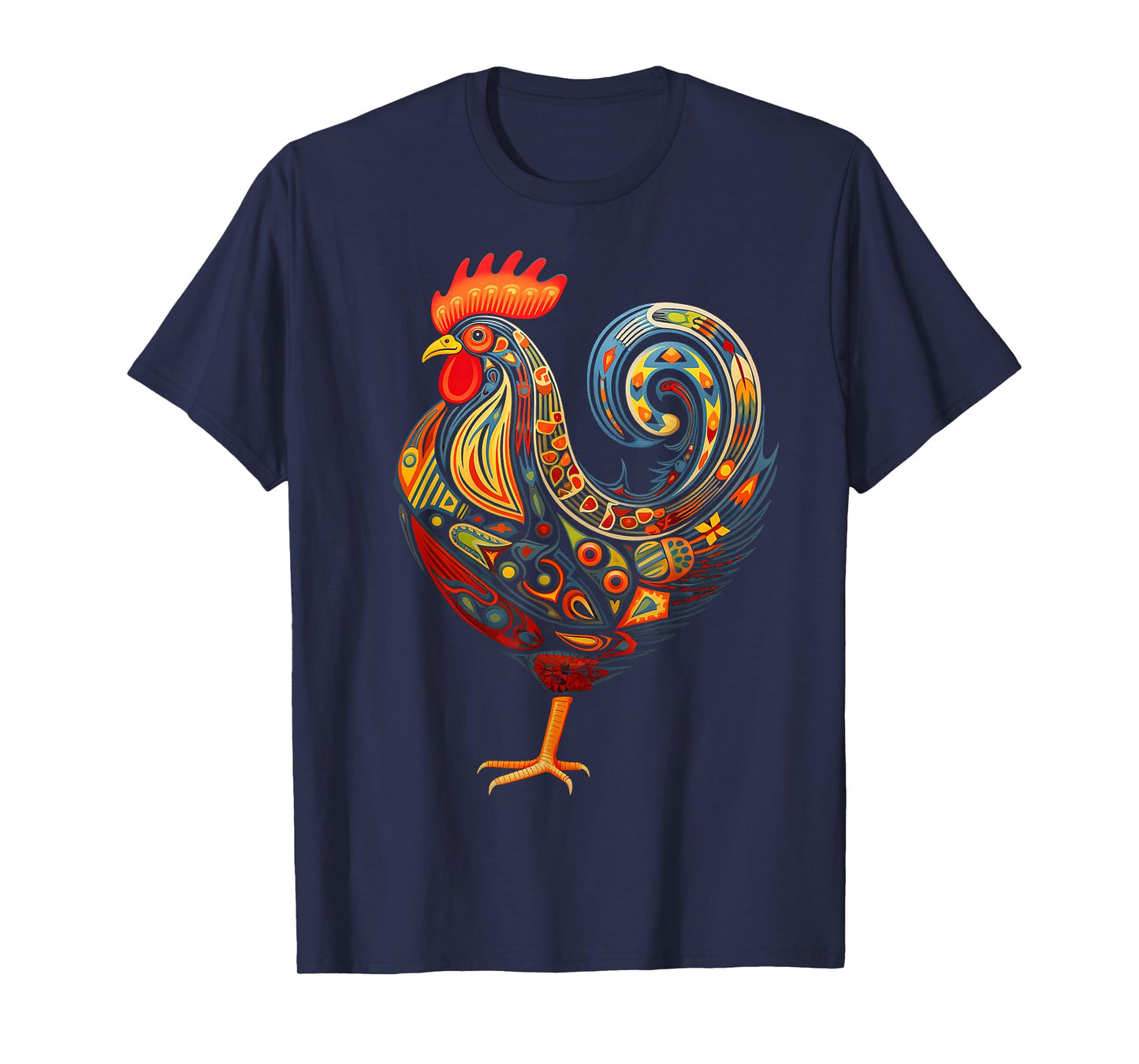 Chicken Mandala Animal Motif Illustration Chicken T-Shirt