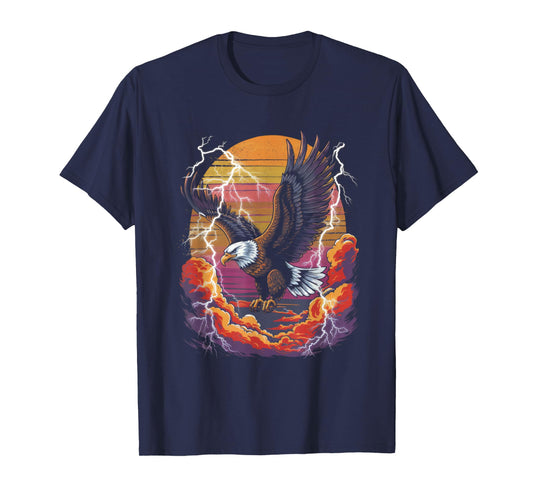 Bald eagle Bird Nature Usa Lightning T-Shirt