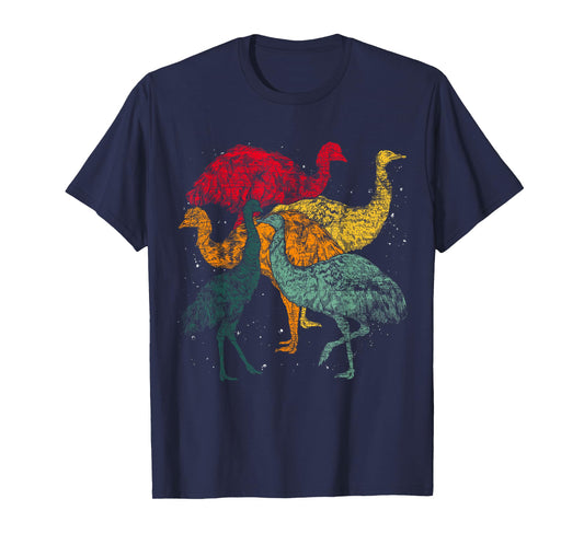 Retro Australian Animal Emu Lover Flightless Bird Emu T-Shirt