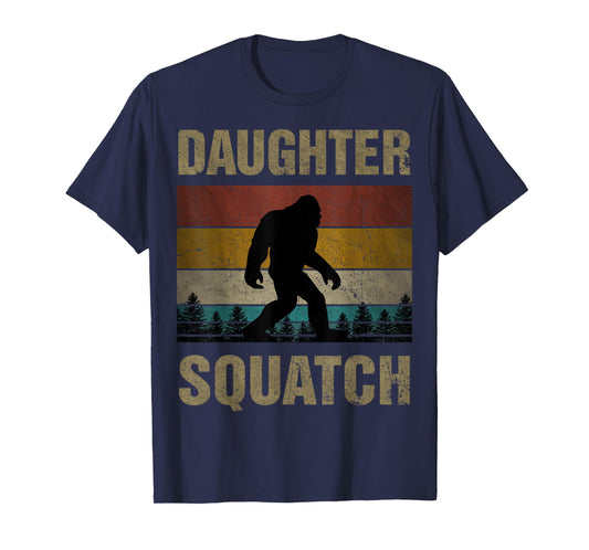Daughter Squatch Bigfoot Daughter Sasquatch Yeti Family T-Shirt