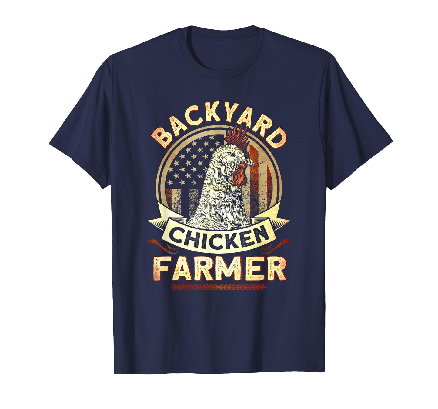 Backyard Chicken Farmer 4th of July USA Flag T-Shirt