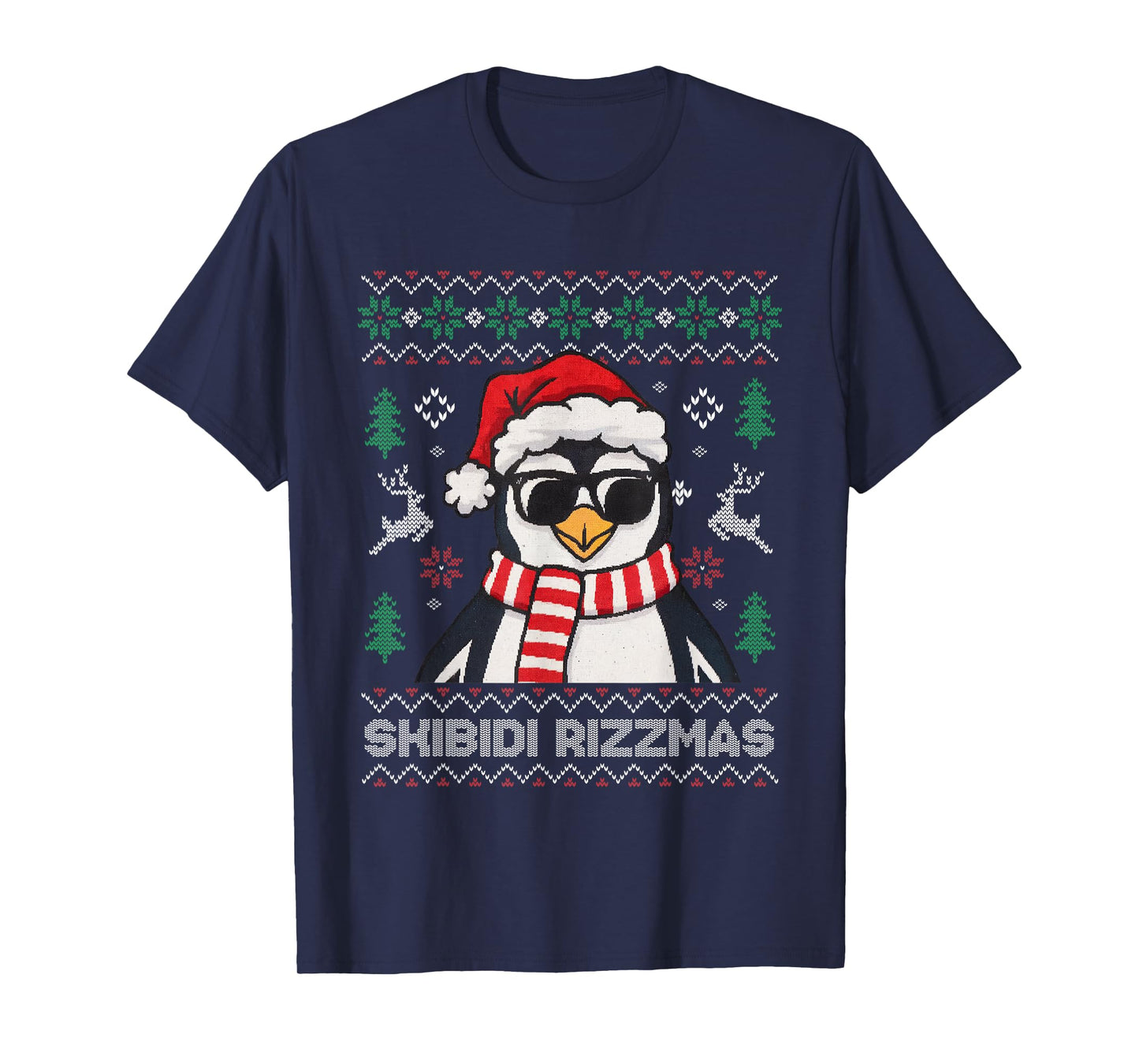 Skibidi Rizzmas Gen Alpha Slang Christmas Penguin Sweater T-Shirt