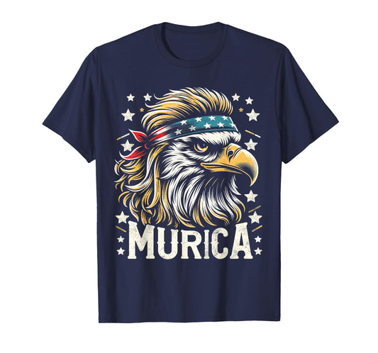 4th of July Patriotic Funny Eagle July 4th USA Murica T-Shirt