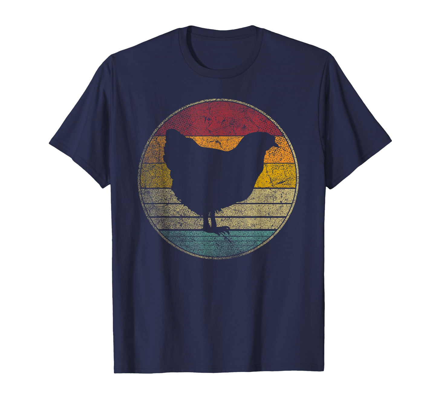 Chicken Hen Bird Farm Vintage Distressed Retro 70s 80s Gift T-Shirt