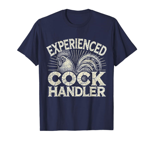 Experienced Funny Vintage Graphic Cock Handler T-Shirt