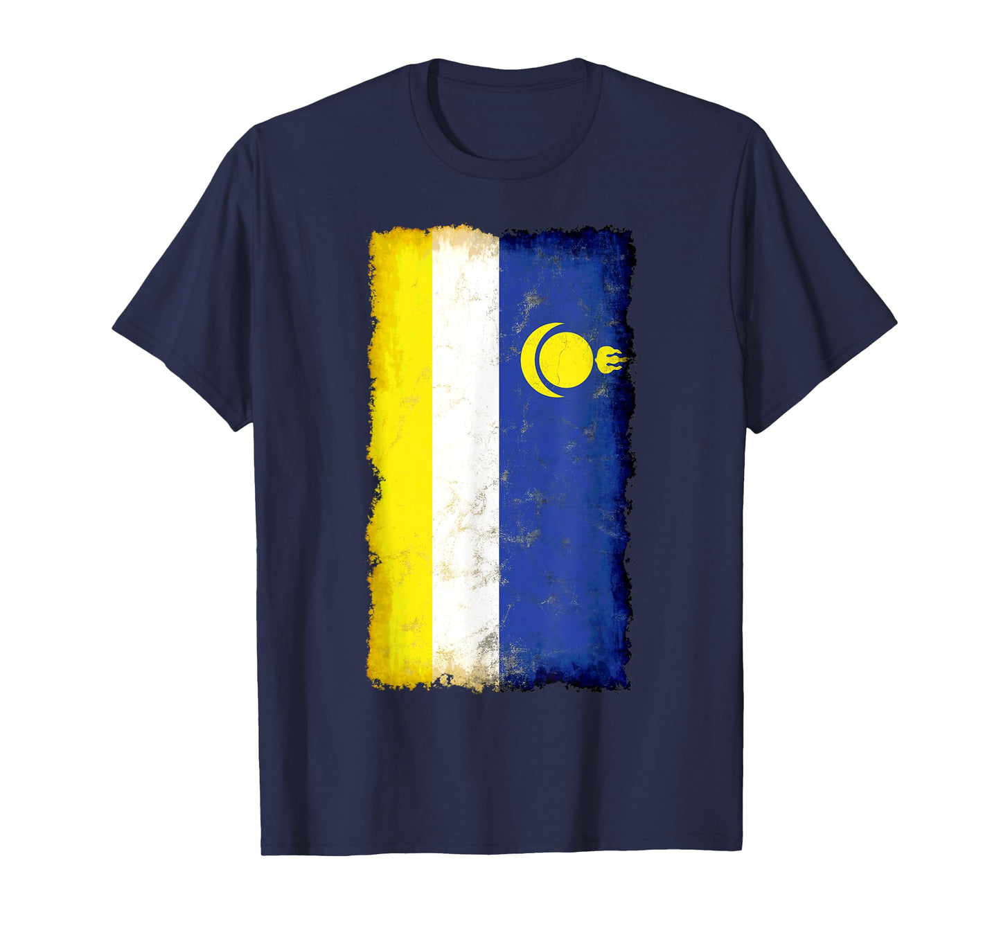 Distressed Buryatia Flag, National Pride Grunge Style T-Shirt
