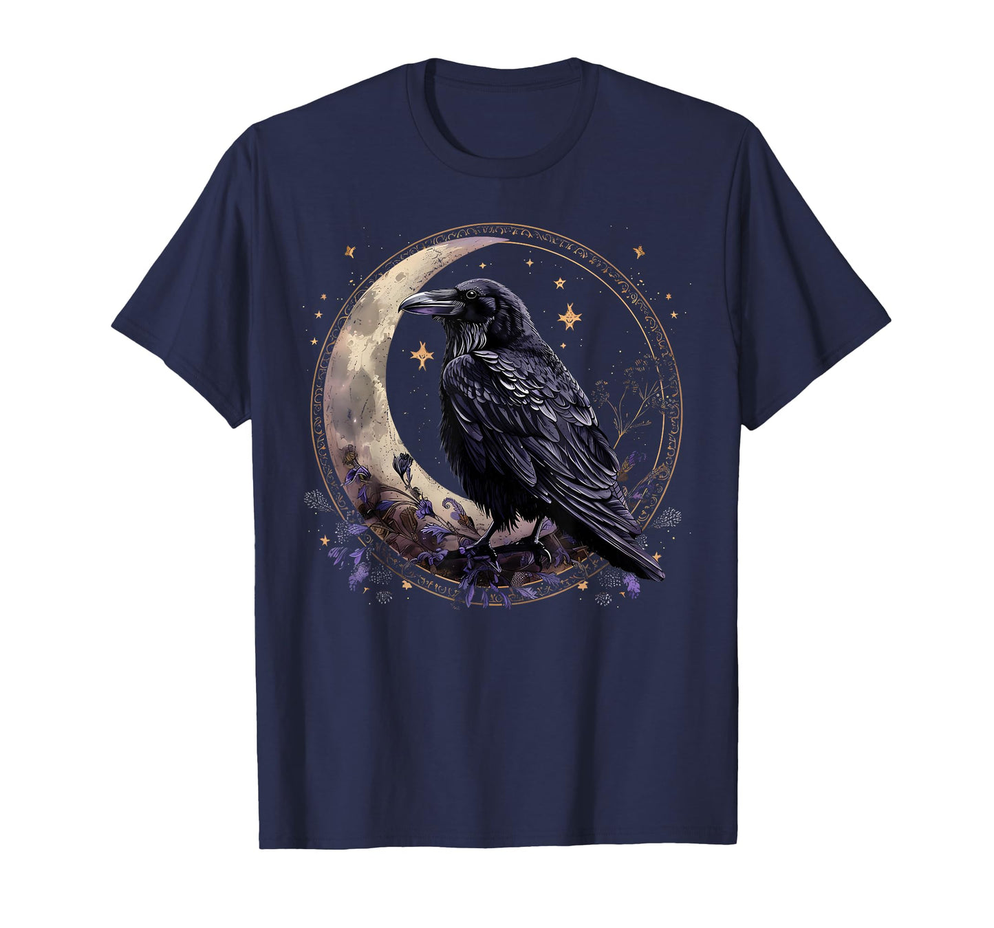 Whimsigoth Raven Moon Gothic Raven Dark Mystical Bird Nature T-Shirt