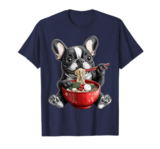 French Bulldog Frenchie Dog Ramen Japanese Noodles T-Shirt