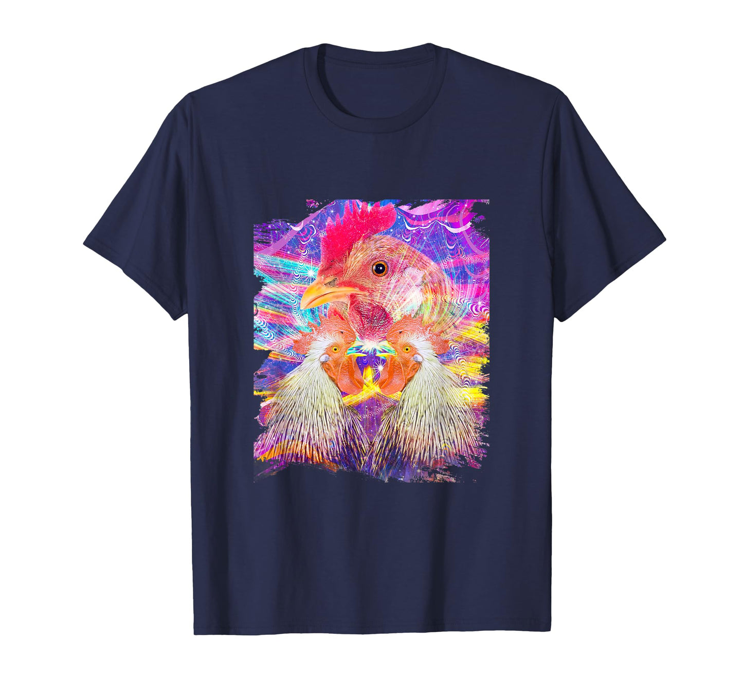 EDM Trippy Chicken Rave T-Shirt