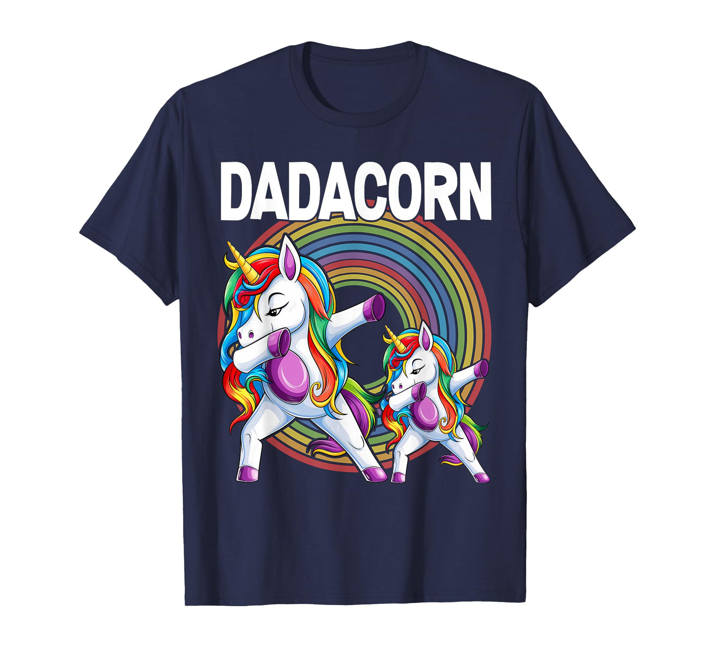 Dadacorn Unicorn Dad and Baby - Best Father T-Shirt