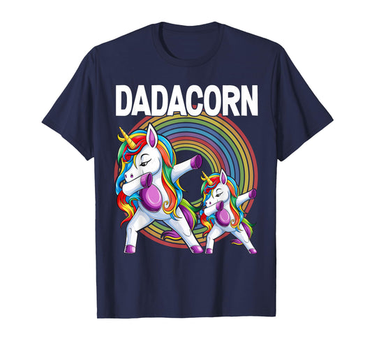 Dadacorn Unicorn Dad and Baby - Best Father T-Shirt