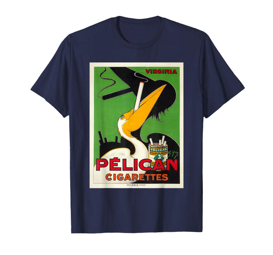 Retro Vintage Pelikan Cigarettes Virginia Poster T-Shirt