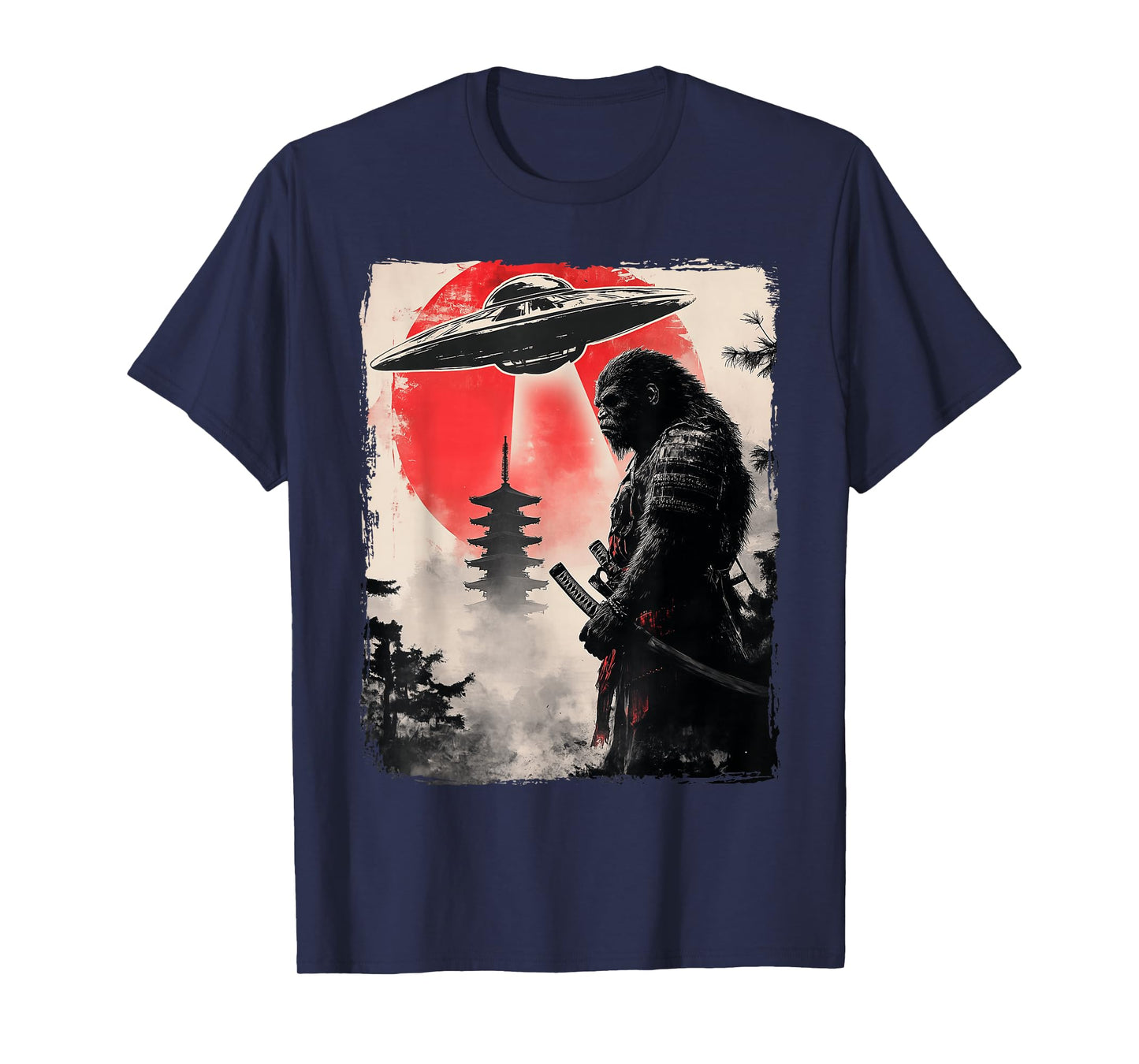 Bigfoot Samurai UFO Japan T-Shirt