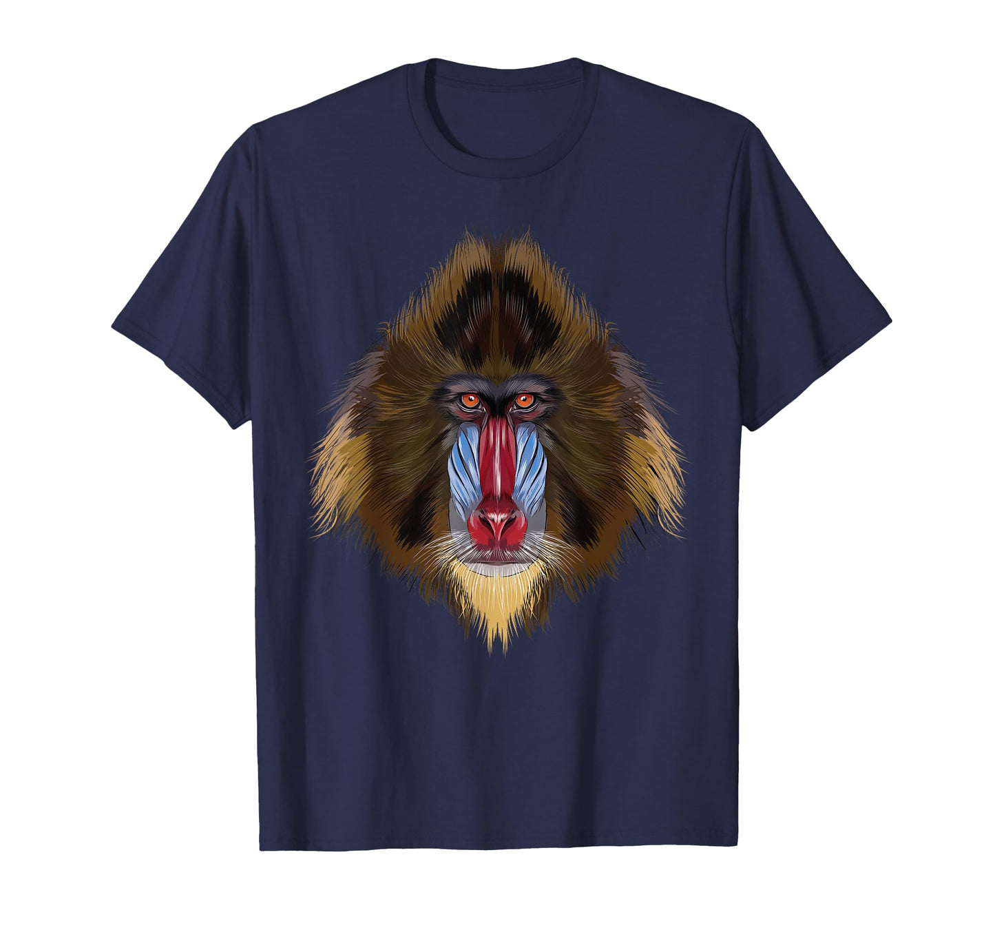 monkey Mandrill head art for lovers of African Safari Animal T-Shirt