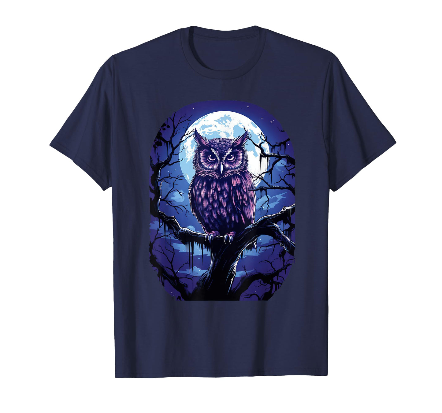 Owl Moon Graphic Women Men Girls Boys T-Shirt