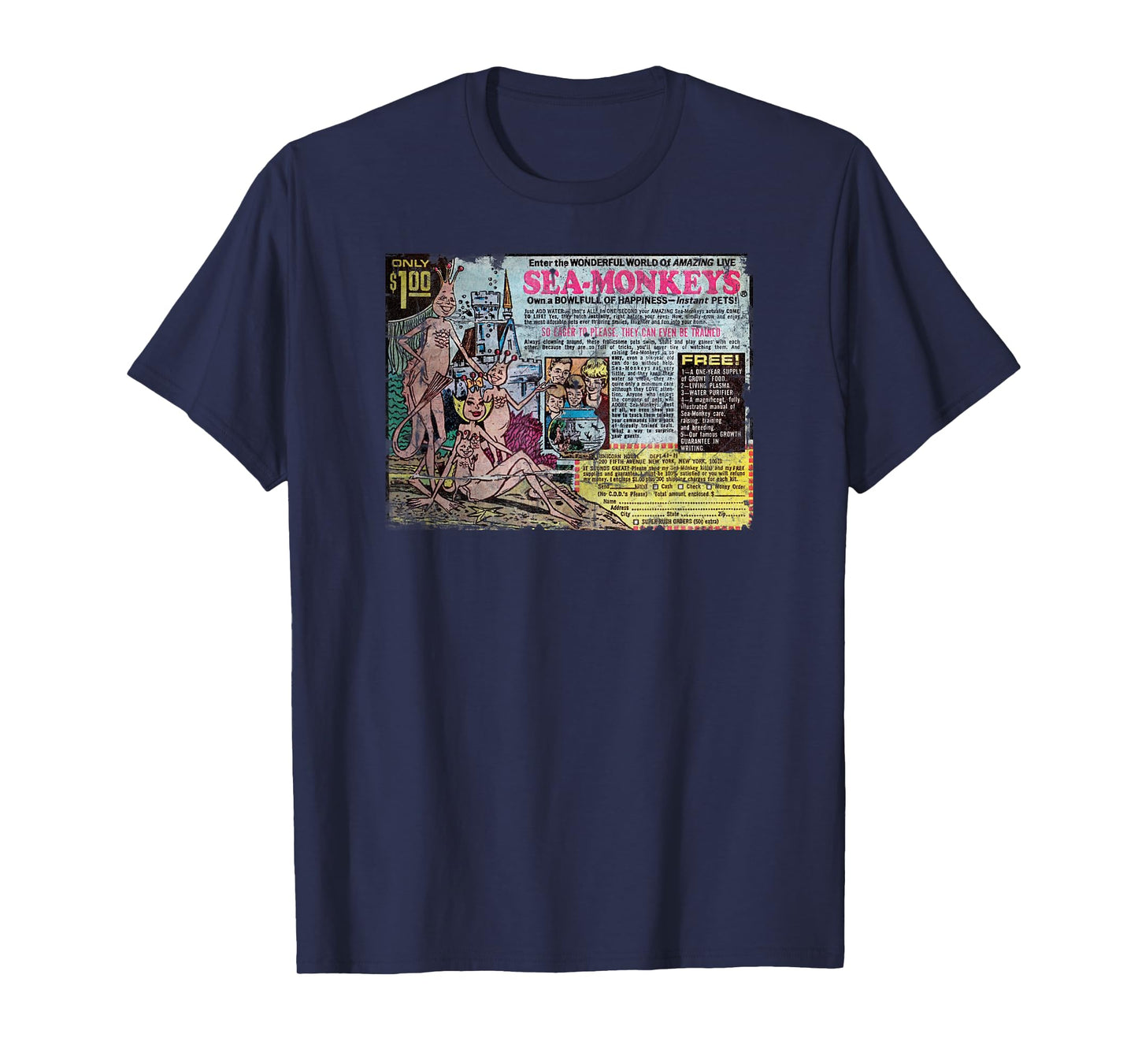 Retro Sea Monkeys Comic Book Ad Graphic T-Shirt T-Shirt
