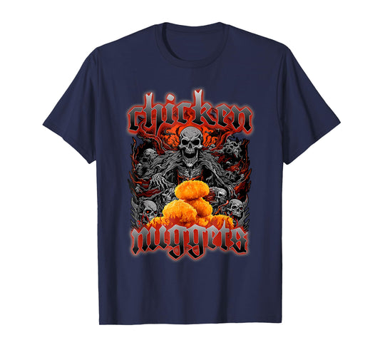 Chicken Nuggets Heavy Metal World Tour Hardcore Music T-Shirt