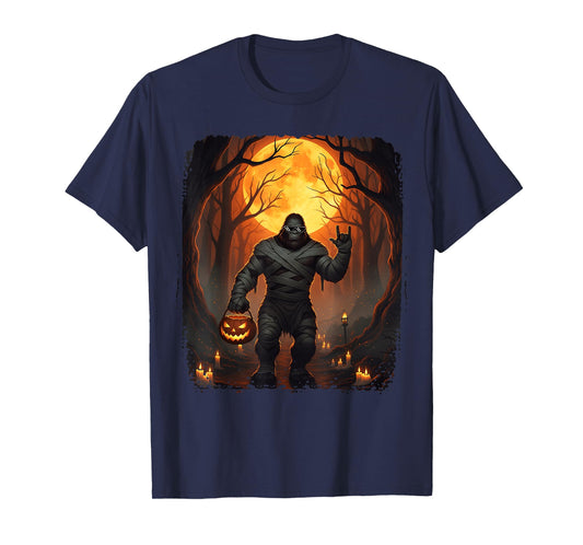 Cool Jack O Lantern Mummy Bigfoot Halloween Costumes T-Shirt