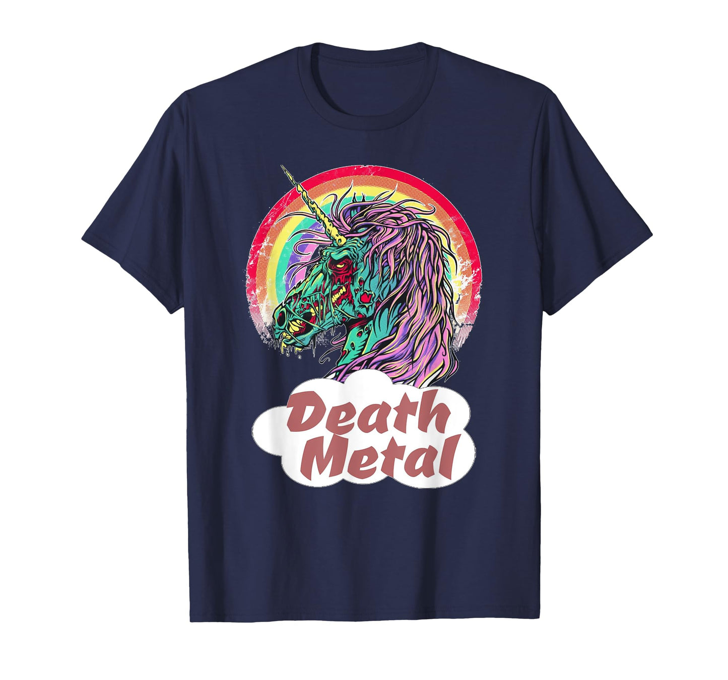 Zombie Unicorn Death Metal Rocker T-Shirt