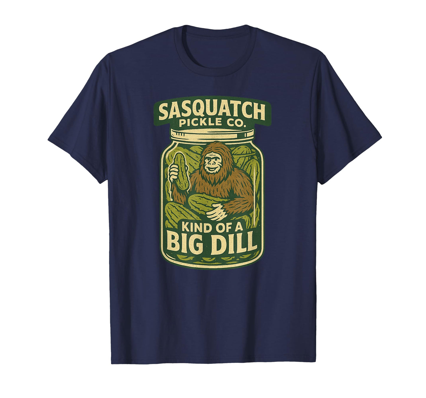 Bigfoot Sasquatch Pickle Vintage-Style Funny Pun Graphic T-Shirt