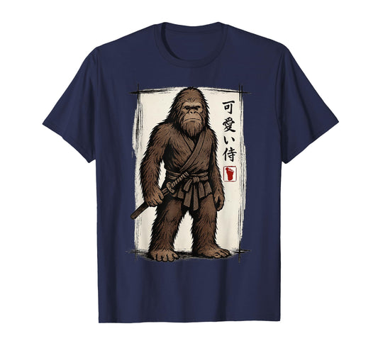 Samurai Bigfoot Japanese Art Anime Funny Gifts Men Women Kid T-Shirt