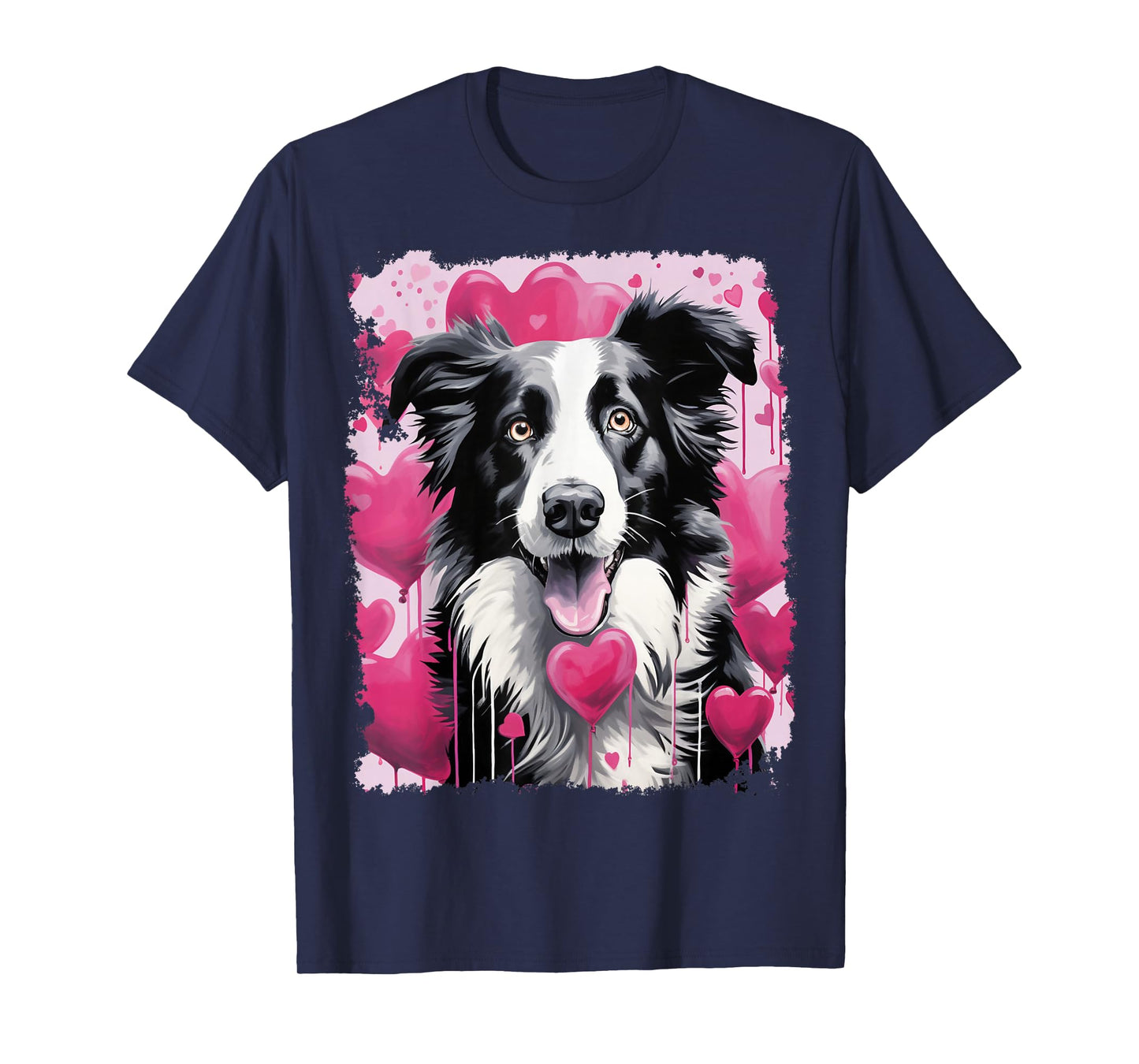 Pop Art Dog Cute Border Collie T-Shirt