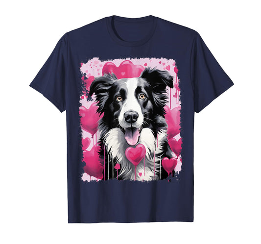 Pop Art Dog Cute Border Collie T-Shirt