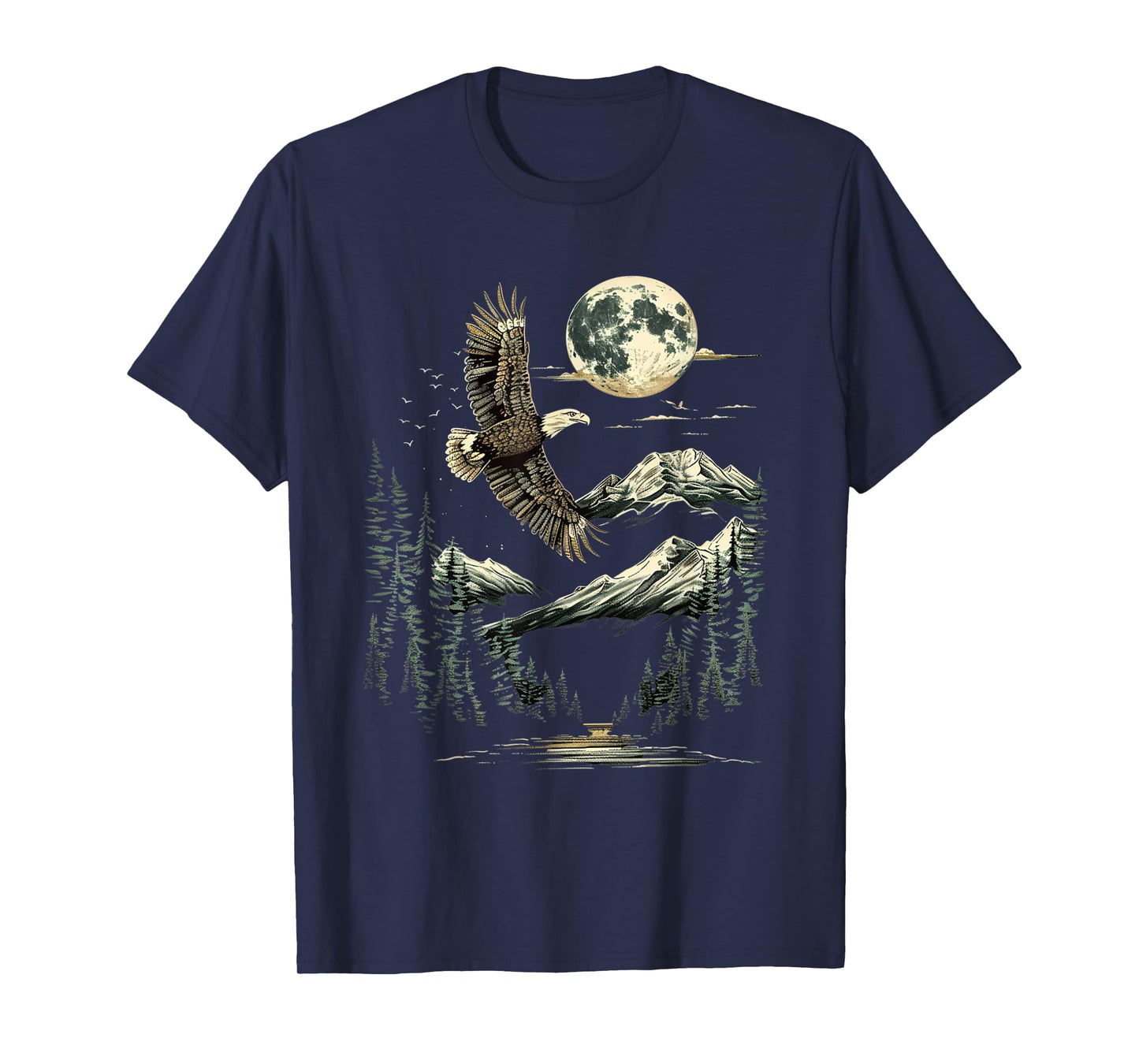 Native American Wildlife Majestic Bald Eagle in Forest T-Shirt