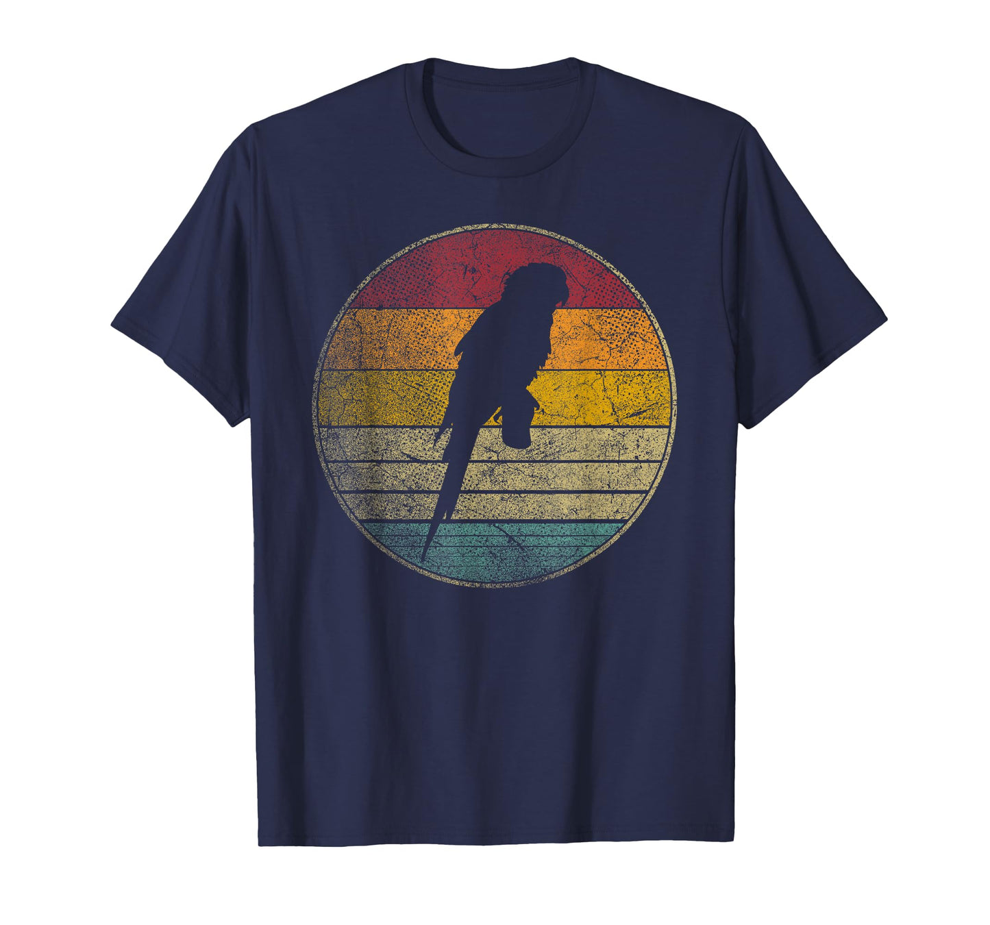 Parrot Bird Vintage Distressed Retro Style Silhouette 70s T-Shirt