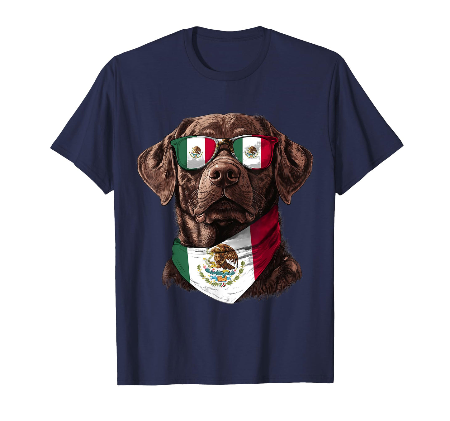 Mexican Flag Labrador Mom Dog Dad Heritage Mexico T-Shirt for Men Women Kids