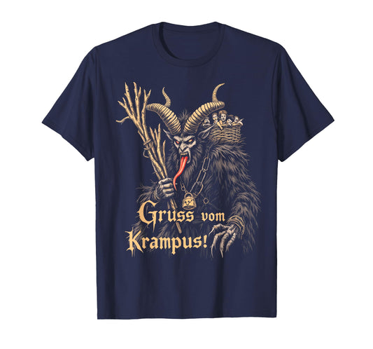 Gruss Vom Krampus Christmas Eve Naughty Kids Xmas Party T-Shirt