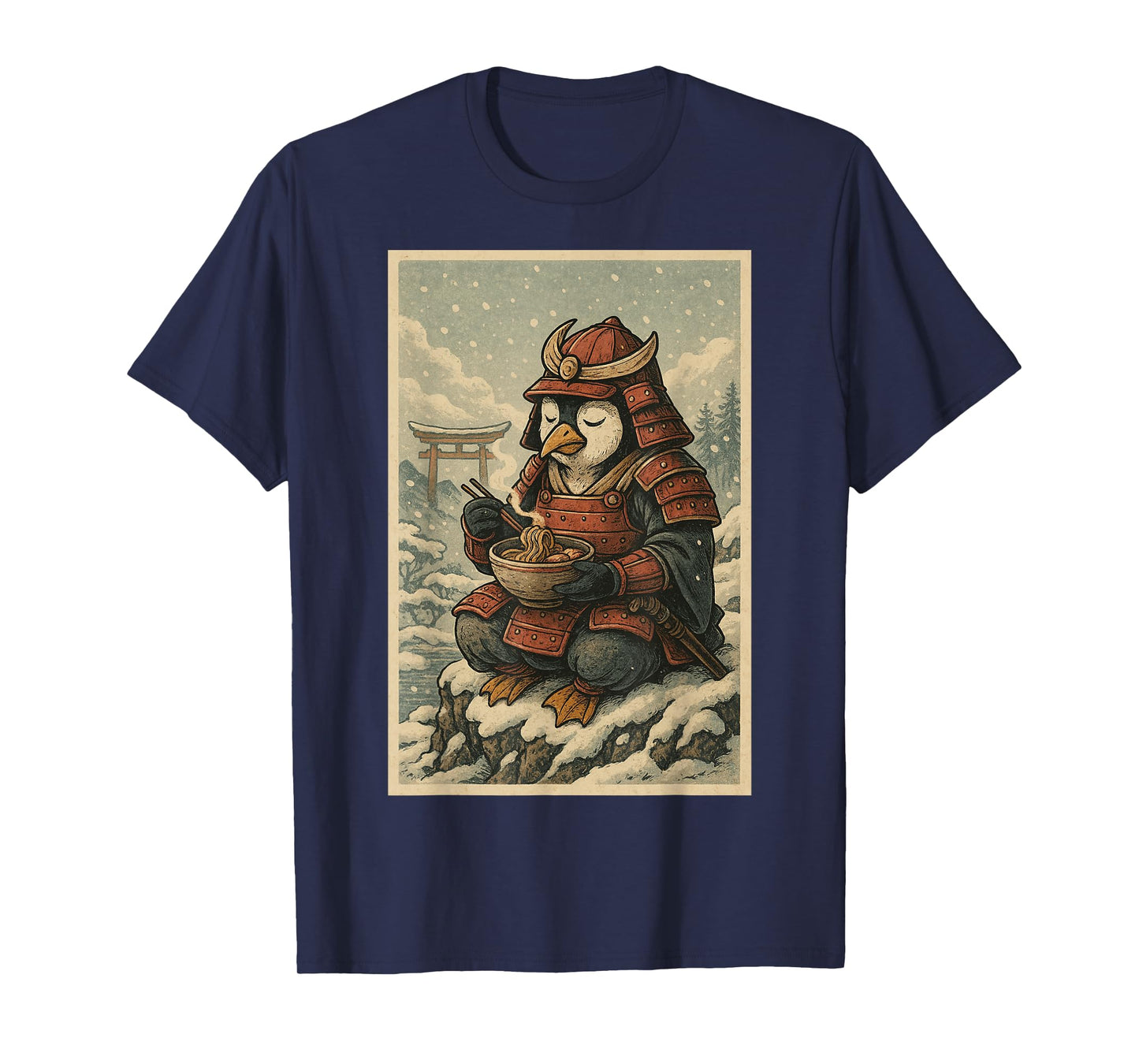 Samurai Penguin Ramen Japanese for Boys Men Women Kids T-Shirt