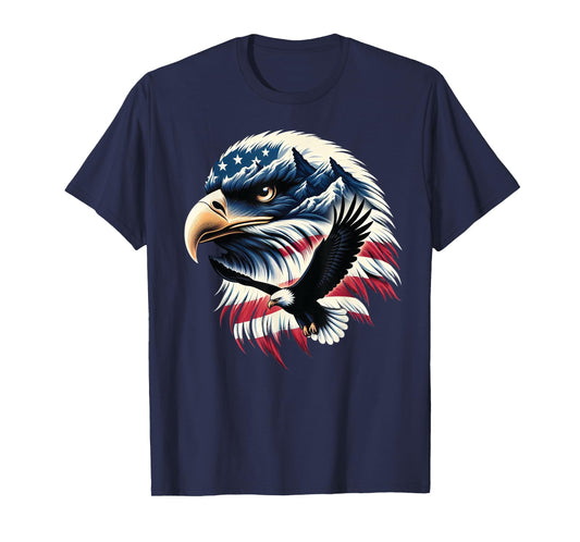 Patriotic Eagle USA Flag 4th Of July Man Woman Art T-Shirt