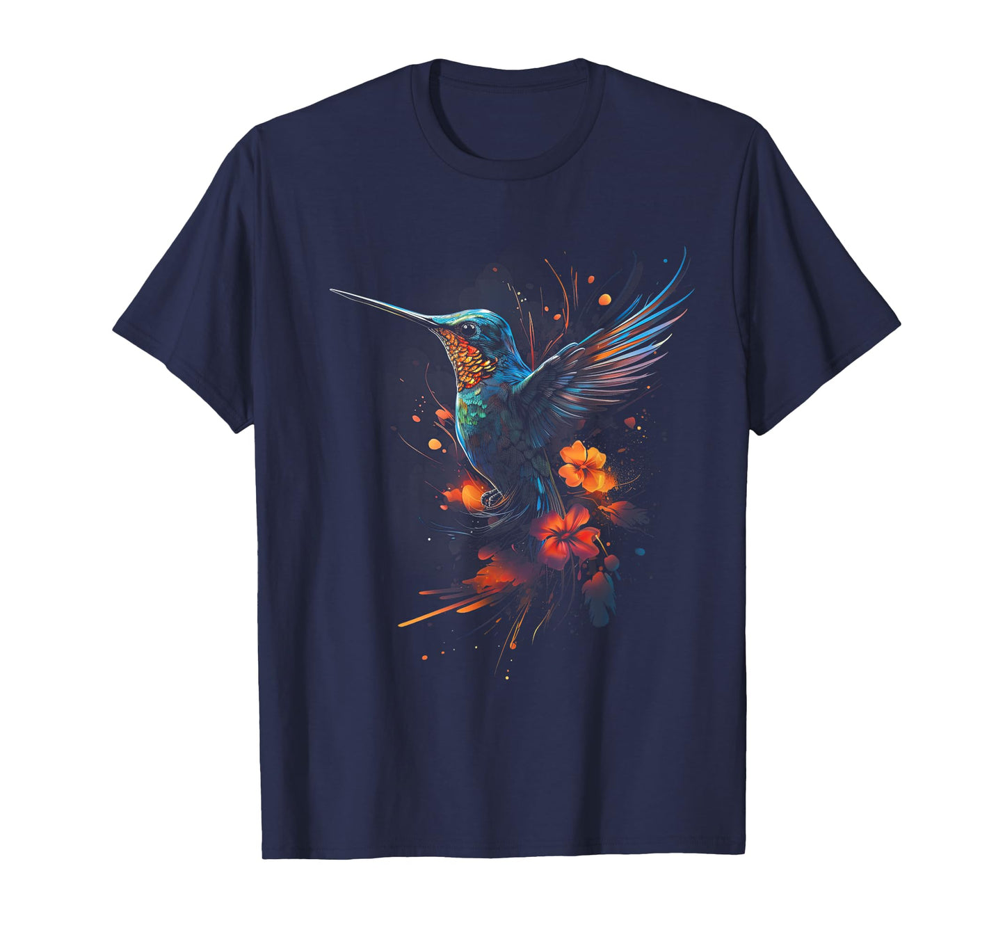Hummingbird Flower Bird lover Animal T-Shirt
