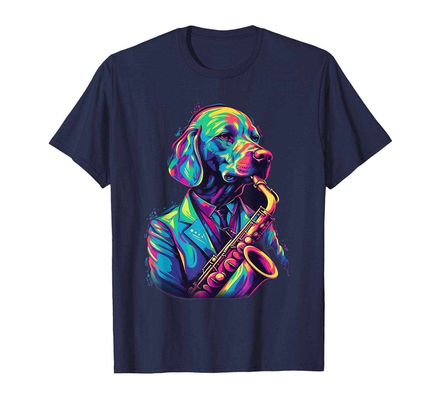 Jazz Musician Labrador Retriever Dog Saxophone T-Shirt