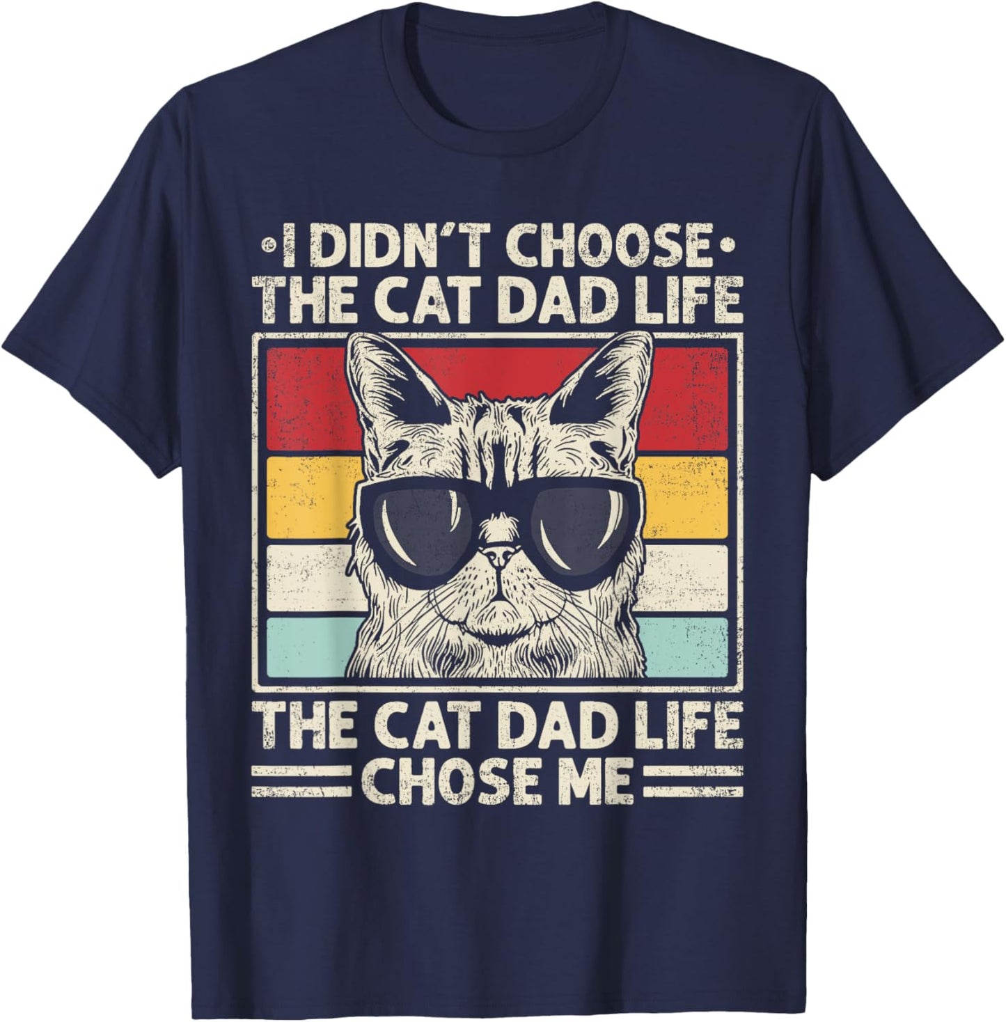Cat Dad Shirts For Men Funny Cat Daddy Father's Day Cat Dad T-Shirt